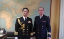 น.อ.วีรุดม  ม่วงจีน  ผู้ช่วยทูตทหารเรือ  เข้ารายงานแนะนำตัวเป็นผู้ช่วยทูตทหารเรืออย่างเป็นทางการที่กองบัญชาการทหารเรือฝรั่งเศส